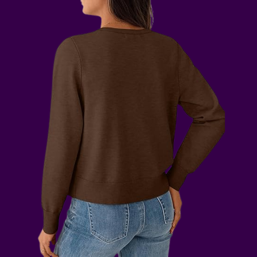 Camilla - Brun Langermet Cardigan